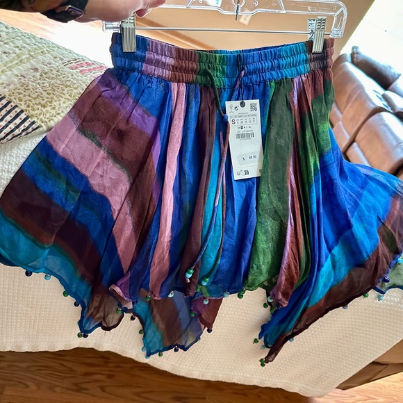 Zara Short Beaded Skirt NWT - Picture 9 of 10